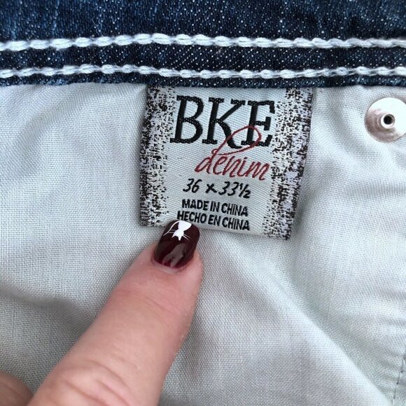 BKE Denim Buckle Harper Bootcut Jeans 36L - Picture 7 of 11